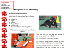 Tablet Screenshot of k9-academy.co.uk